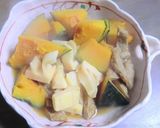 新タケノコ・かぼちゃ・じゃこ天の煮物作り方5写真