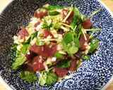 つまみ菜とケッパーのアヒポキ作り方7写真