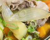 豚肉を炒めずしゃぶしゃぶ仕上げの肉じゃが作り方4写真