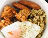 納豆ウインナーごはん♬時短丼♥簡単朝食作り方44写真