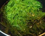 簡単に作れる‥「わさび菜の胡麻和え」作り方1写真