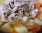 大根&人参&豚バラ肉のほっこり煮物作り方10写真