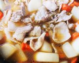 大根&人参&豚バラ肉のほっこり煮物作り方11写真