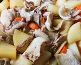 大根&人参&豚バラ肉のほっこり煮物作り方14写真