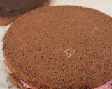 カシスとチョコの4段ネイキッドケーキ作り方42写真
