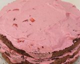 カシスとチョコの4段ネイキッドケーキ作り方45写真