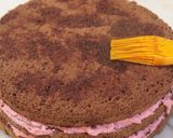 カシスとチョコの4段ネイキッドケーキ作り方44写真