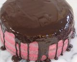カシスとチョコの4段ネイキッドケーキ作り方51写真