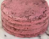 カシスとチョコの4段ネイキッドケーキ作り方47写真