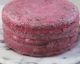 カシスとチョコの4段ネイキッドケーキ作り方48写真