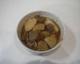 里芋こんにゃく豚こま肉のこくまろ煮作り方4写真