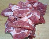 ズッキーニ豚肉エリンギ炒め、焼肉たれ添え作り方2写真