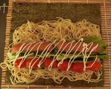 塩焼そばの海苔巻き作り方3写真