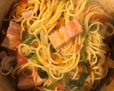 ベーコンとほうれん草のトマトソース作り方5写真