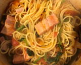 ベーコンとほうれん草のトマトソース作り方5写真