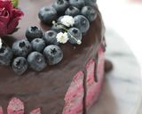 カシスとチョコの4段ネイキッドケーキ作り方55写真