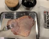 照り焼きチキンと水菜のサラダ作り方1写真