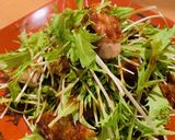 照り焼きチキンと水菜のサラダ作り方5写真