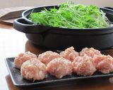 焼あごだしで鶏つみれと豆苗のねぎしゃぶ鍋作り方6写真
