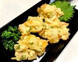 新玉ねぎとカニカマ・シソのかき揚げ天作り方4写真