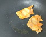 鶏ステーキ丼　舞茸添え作り方1写真