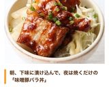 簡単に、ガッツリごはん【味噌豚ばら丼】作り方12写真