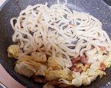 ウインナーとキャベツのマヨ醤油焼きうどん作り方3写真