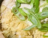 揚げ玉たっぷり●鶏肉の白だし煮込みうどん作り方4写真