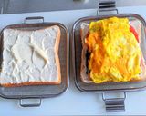 チーズ入りオムレツのホットサンド作り方13写真