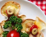 焼鳥缶とチェダーのピザ風カップ作り方4写真