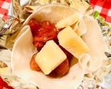 焼鳥缶とチェダーのピザ風カップ作り方2写真