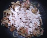 エビときのこの豆乳クリームパスタ作り方5写真