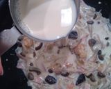 エビときのこの豆乳クリームパスタ作り方6写真