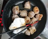 うずら卵の豚バラ巻き★子供ごはん作り方4写真