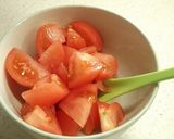 1～2分で完成♪トマトのねり梅ドレ和え作り方3写真