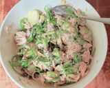 超簡単！鯖缶で○鯖ねぎトースト作り方1写真
