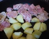 もも肉とじゃが芋の照り焼き炒め♪作り方5写真