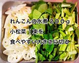 豚肉とれんこん・小松菜の和風炒め作り方2写真