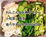 豚肉とれんこん・小松菜の和風炒め作り方2写真