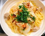 余った焼鳥で和風パスタ作り方6写真