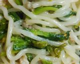 リカちゃん♡菜の花の塩麹焼きうどん作り方11写真