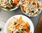 レンジ味噌カレー豆乳味ひき肉のせドーム蒸作り方12写真