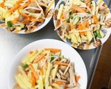 レンジ味噌カレー豆乳味ひき肉のせドーム蒸作り方13写真