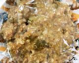 レンジ味噌カレー豆乳味ひき肉のせドーム蒸作り方15写真