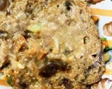 レンジ味噌カレー豆乳味ひき肉のせドーム蒸作り方16写真