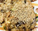 レンジ味噌カレー豆乳味ひき肉のせドーム蒸作り方17写真