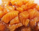 コチュジャンでサーモンのユッケ風~丼♪作り方1写真