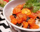 コチュジャンでサーモンのユッケ風~丼♪作り方4写真