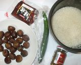 焼き豚と栗ごはん♪簡単炊飯器・甘栗で作り方1写真