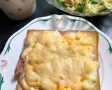 ゆで卵とハムとチーズのボリュームトースト作り方4写真